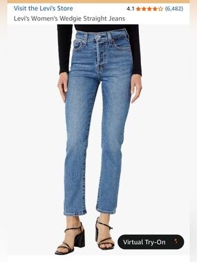 Levi’s Wedgie Straight High Rise Jeans Love in the Mist